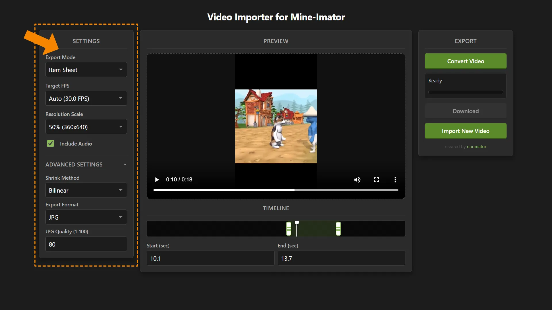 Adjusting Video Export Settings