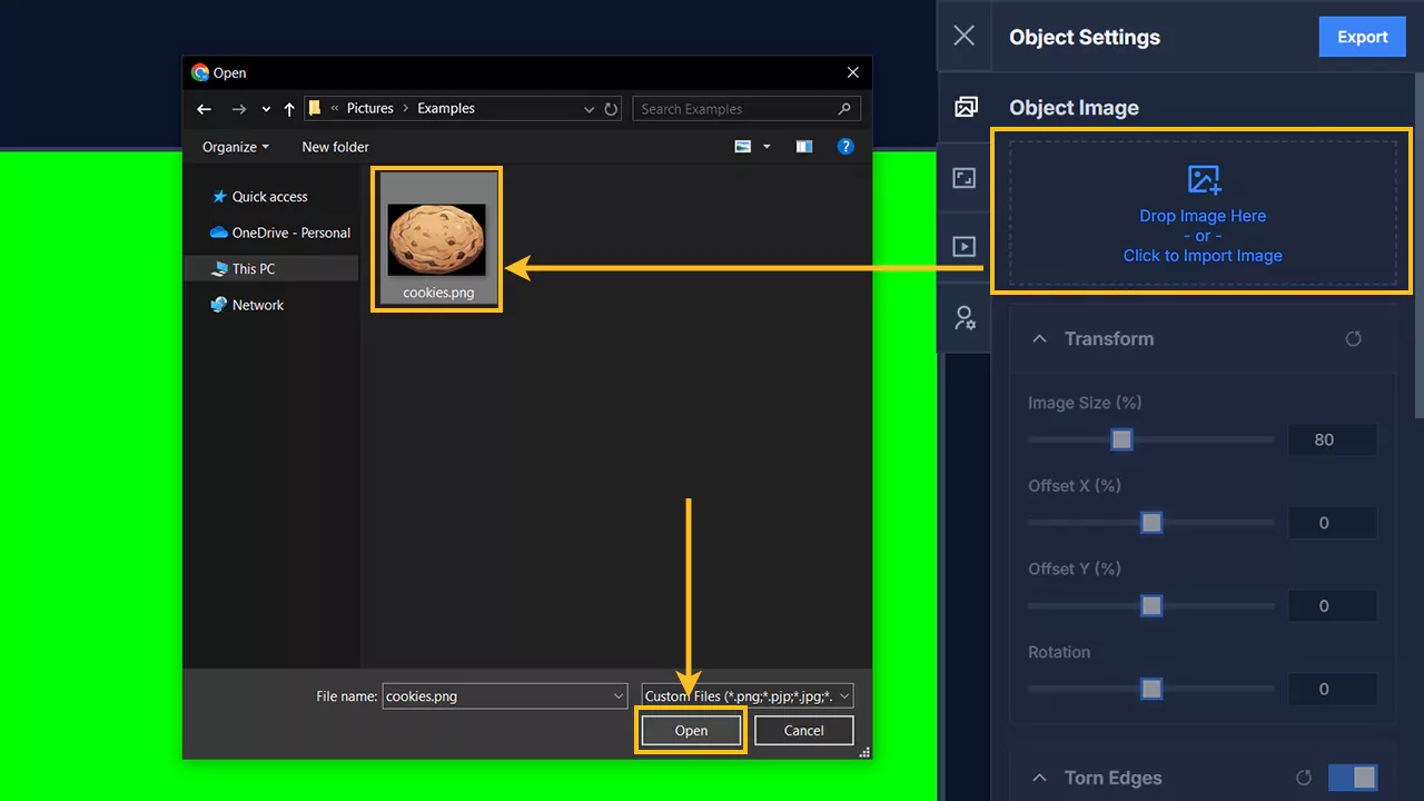 Paperima image import feature