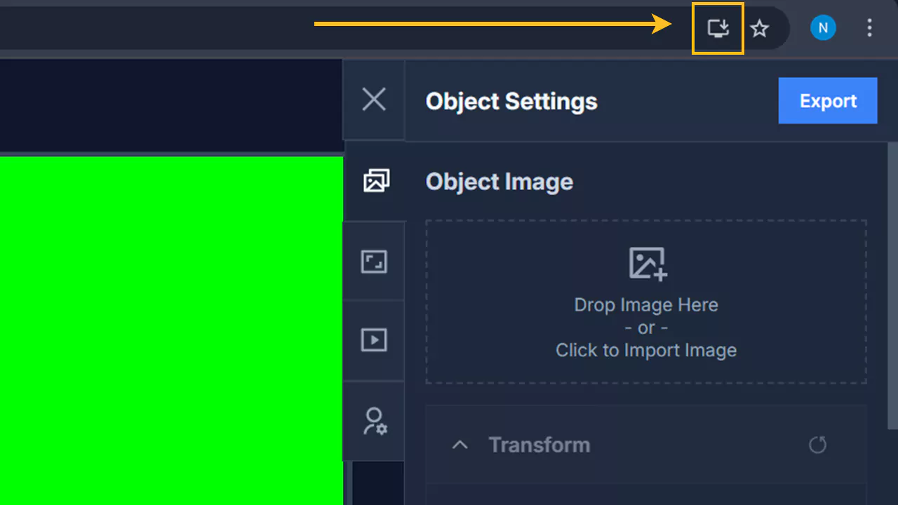 Installation icon in browser address bar